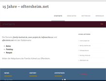Tablet Screenshot of oftersheim.net